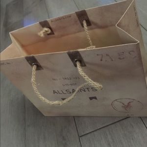 ALL SAINTS RETAIL PAPER BAG 9.5”W X 7.5”H x 4”D